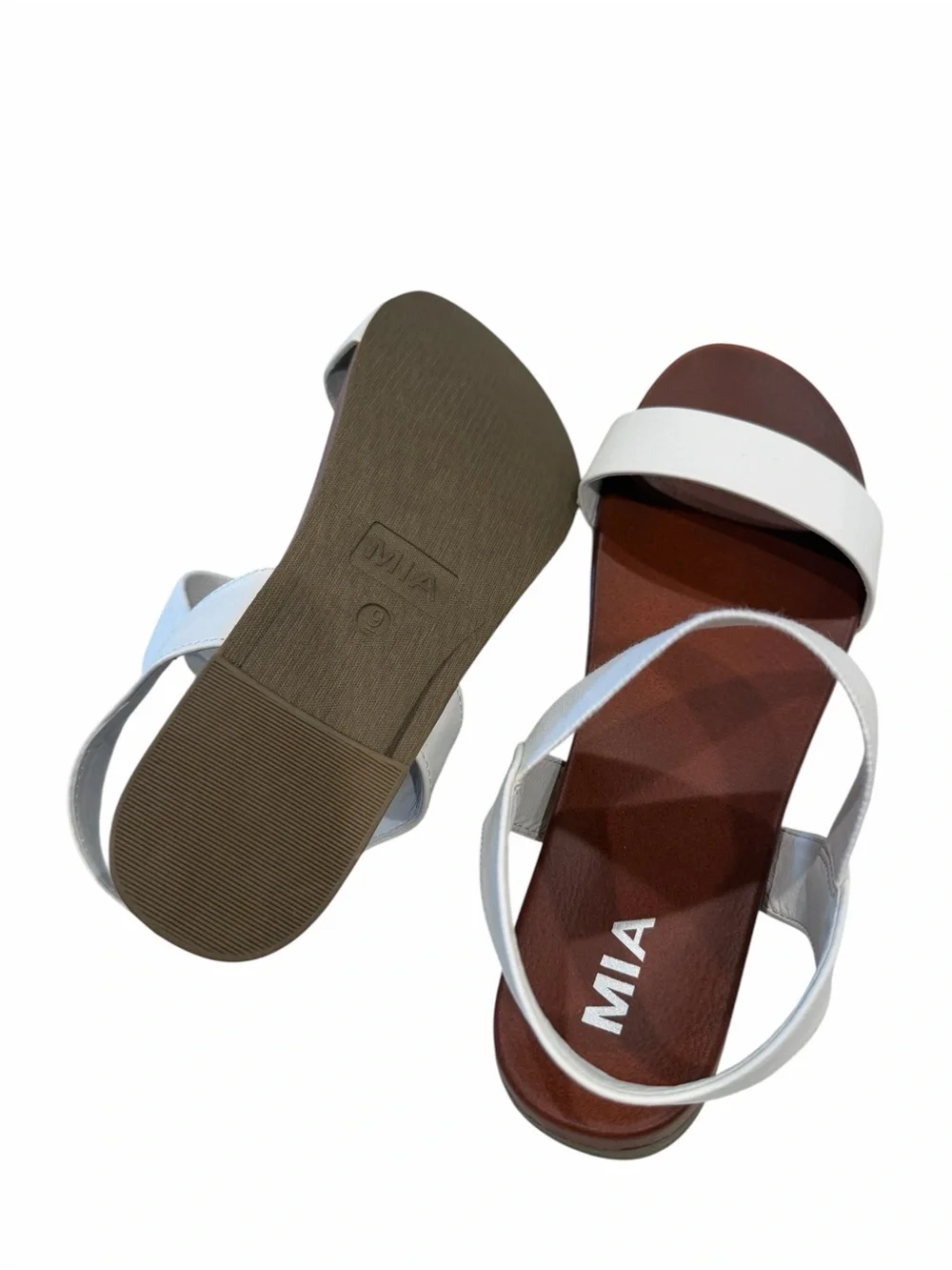 MIA Karina Women’s White Slingback Sandals Size 9 – New in Box